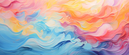 Abstract colorful background. Acrylic painting on canvas. Vector illustration.の素材