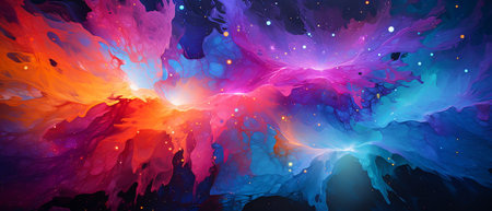 Abstract colorful watercolor background. Fantasy fractal texture. digital art 3D rendering.の素材