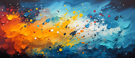 Abstract watercolor background. Colorful paint splashes. Vector illustrationの素材
