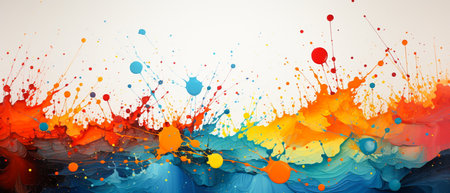 Abstract background with colorful paint splashes. Vector illustration. Eps 10の素材