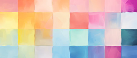 Abstract illustration of pastel Colorful Squares background, digitally generatedの素材