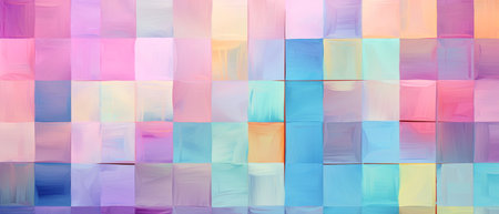 Abstract geometric background. Multicolored squares on a white background.の素材