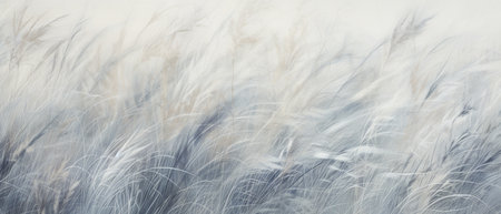 Close up of reed grass on blue sky background, soft focusの素材