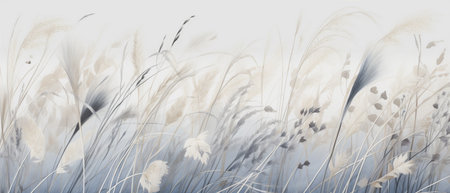 Dry grass on a white background. 3d rendering, 3d illustration.の素材