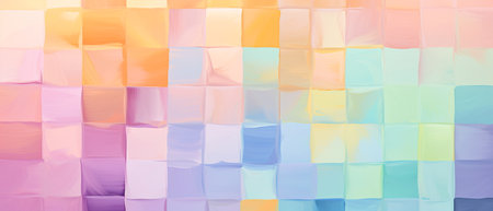 Abstract multicolor background. Colored squares on a light background.の素材