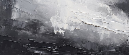 abstract background, oil painting on canvas, gray and black colorsの素材