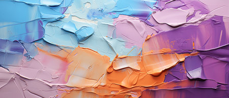Abstract oil paint background. Colorful abstract acrylic painting on canvas. Fragment of artworkの素材