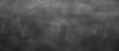 Panorama of dark gray textured wall. Background and texture.の素材