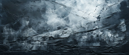 abstract blue background texture with cracks and scratches, panoramic bannerの素材