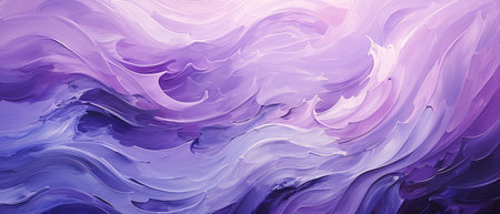 Abstract background of acrylic paint in purple colors with waves and splashesの素材