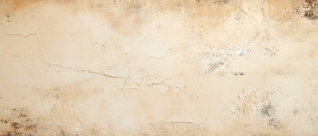 Texture of old rustic wall covered with yellow stucco. Vintage backgroundの素材