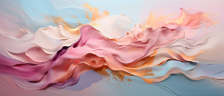 3d render, abstract background with colorful acrylic paint splashes.の素材