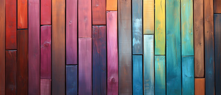 Colorful wood texture background, wood planks. Abstract background.の素材