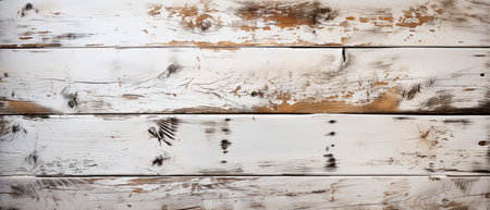 Old wooden background or texture. Old wood planks with peeling paint.の素材