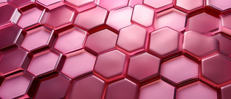Hexagonal abstract background. 3d rendering, 3d illustration.の素材