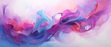 Abstract background of acrylic paint in pink, blue and purple colors.の素材