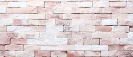 White and pink brick wall texture background for interior exterior decoration and industrial construction concept design.の素材