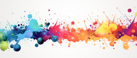 Abstract colorful background with splashes and blots. Vector illustration.の素材