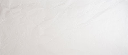 White crumpled paper texture background for design with copy space for text or image.の素材