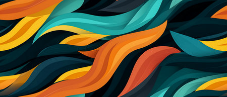 Abstract wavy background. Colorful waves. Vector illustration for your designの素材