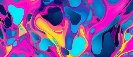 Abstract colorful background. Blue, pink, purple, yellow colors. Vector illustration.の素材