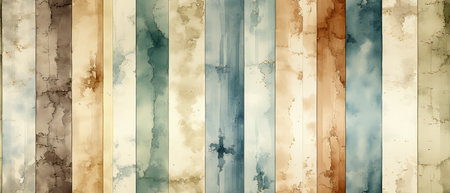 Watercolor striped background. Grunge texture. Vector illustration.の素材