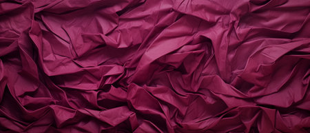 Texture of crumpled pink silk fabric as background, top viewの素材