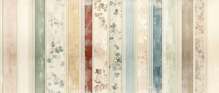 Vintage striped background with grunge texture. Horizontal banners.の素材