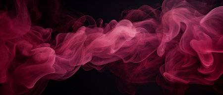 Pink and red smoke on black background. Abstract background for design.の素材