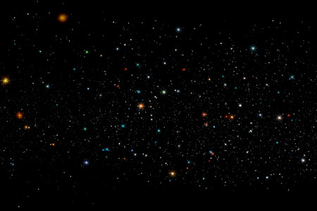 Stars of a planet and galaxy in the night sky. Vector illustrationの素材