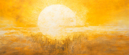 Sunrise over the sea. Collage. Panoramic image.の素材