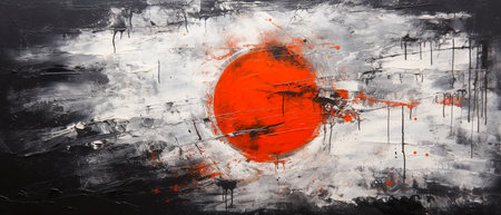 Abstract grunge background with space for text or image. Oil painting style.の素材