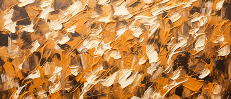 abstract background, oil painting on canvas, orange and brown colorsの素材