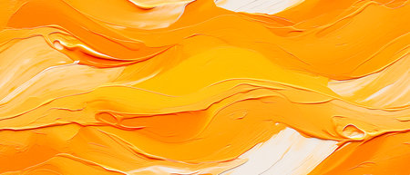 Abstract background of acrylic paint in the form of an orange and yellow gradientの素材
