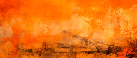 Grunge abstract orange background. Texture of rusty metal sheet.の素材