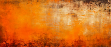 Orange grunge background with space for text or image. Vintage textureの素材