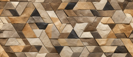 Decorative stone wall texture background. 3d rendering, 3d illustration.の素材