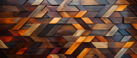 Wooden wall background. 3d rendering, 3d illustration.の素材
