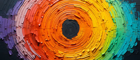 Colorful painted wooden background. 3d rendering, 3d illustration.の素材