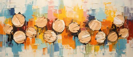 Painting on canvas. Abstract art background. Fragment of artwork.の素材