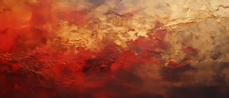 abstract background with red and yellow paint splashes and smudgesの素材