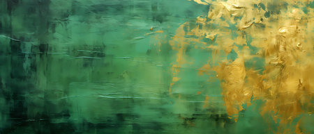 abstract green and yellow grunge background texture with strokes and stainsの素材