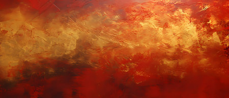 Red and orange grunge textured background with some spots on itの素材