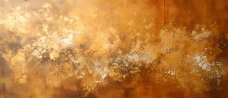 Abstract grunge background with brushstrokes of paint in orange colorsの素材