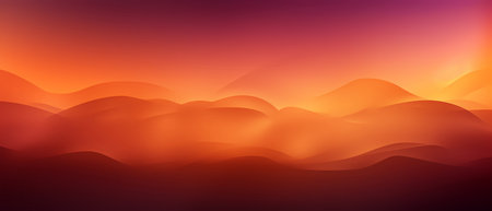 Abstract background with mountains and sunset. Vector illustration. Eps 10.の素材
