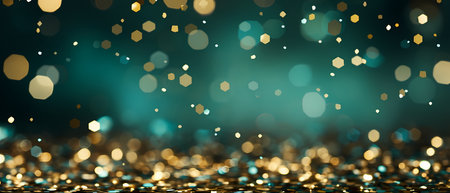 Abstract gold bokeh background. 3d rendering, 3d illustration.の素材