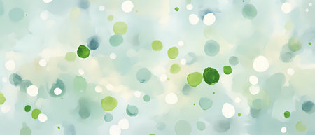 Abstract watercolor background with green bokeh. Vector illustration.の素材