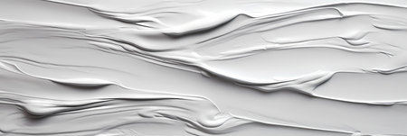 close up of white paint brush strokes on white background, abstract paintingの素材