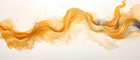 Abstract background with orange and yellow paint splashes. Vector illustration.の素材