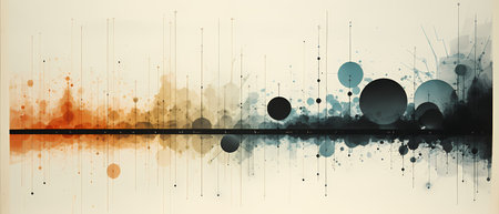 Abstract grunge background with watercolor splashes. Vector illustration.の素材